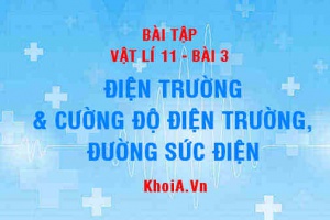 Bài tập Điện trường, Cường độ điện trường, Đường sức điện: Giải bài 1, 2, 3, 4, 5, 6, 7, 8, 9, 10, 11, 12, 13 trang 20, 21 SGK Vật lí 11 bài 3
